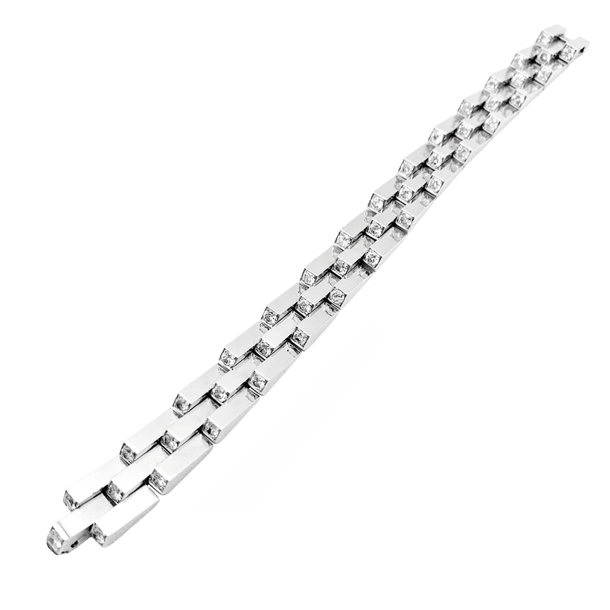 Miller Bracelet Vintage BOUCHERON, "Crémaillère", Platine Et Diamants 6 Miller Bracelet Vintage BOUCHERON, "Crémaillère", Platine Et Diamants – Image 6