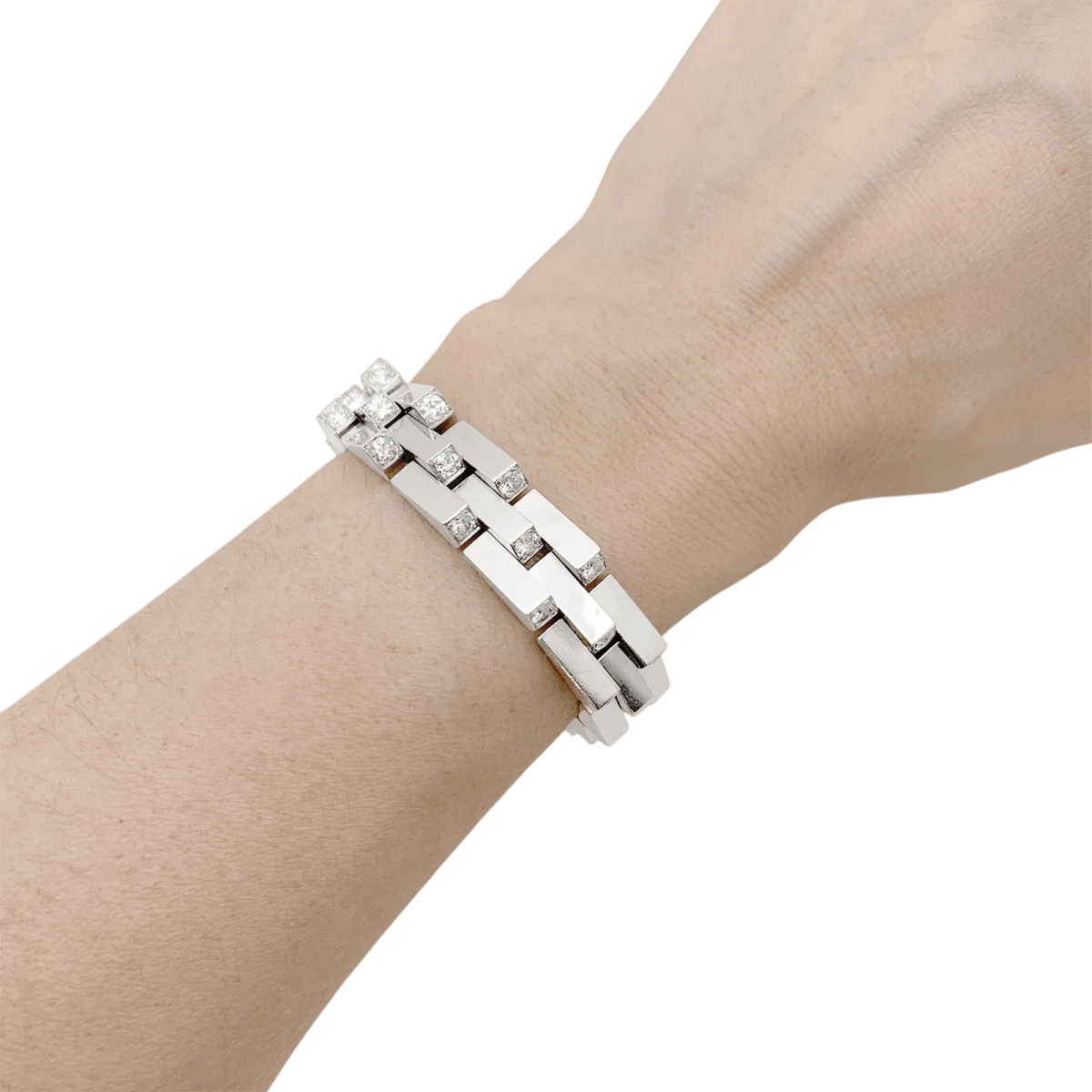 Miller Bracelet Vintage BOUCHERON, "Crémaillère", Platine Et Diamants 2 Miller Bracelet Vintage BOUCHERON, "Crémaillère", Platine Et Diamants – Image 2