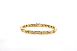 Bracelet Vintage En Or Et émeraudes -Castafiore Boutique bracelet vintage en or et emeraudes 662110