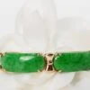 Bracelet Vintage En Or Jaune, Jade Et Diamants