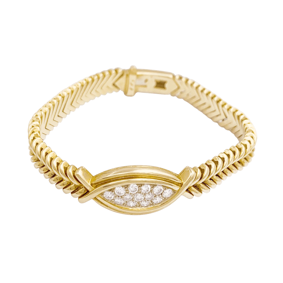 Miller Bracelet Vintage FRED En Or Jaune Et Diamants 6 Miller Bracelet Vintage FRED En Or Jaune Et Diamants – Image 6