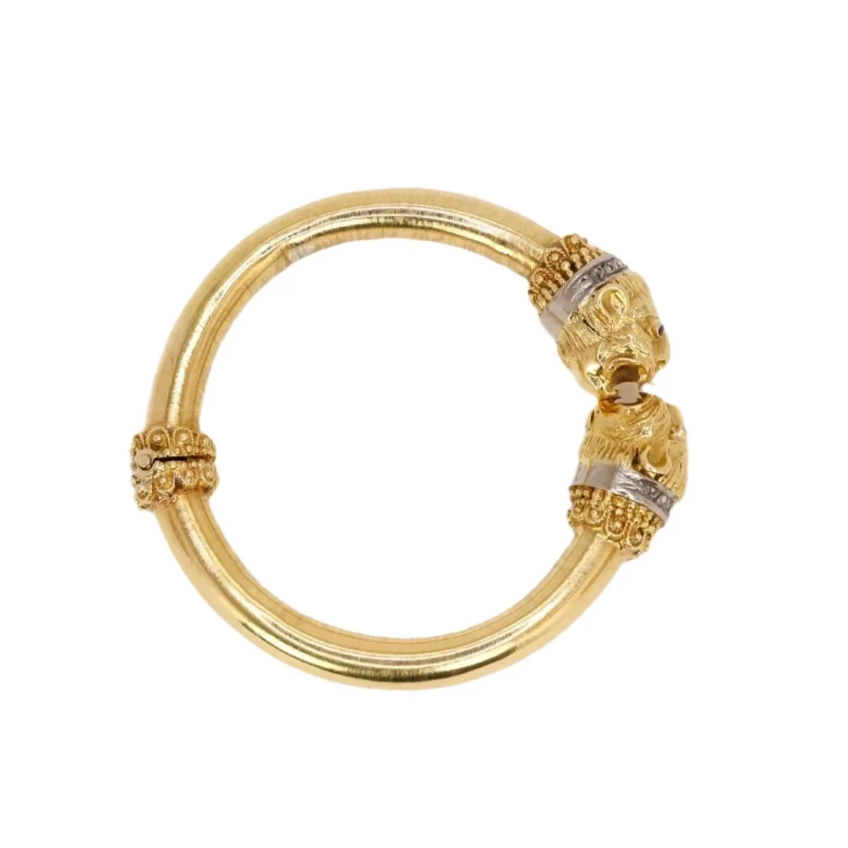 Bracelet ZOLOTAS "Tête De Félins" En Or Jaune, Rubis Et Diamants 7 Bracelet ZOLOTAS "Tête De Félins" En Or Jaune, Rubis Et Diamants – Image 7