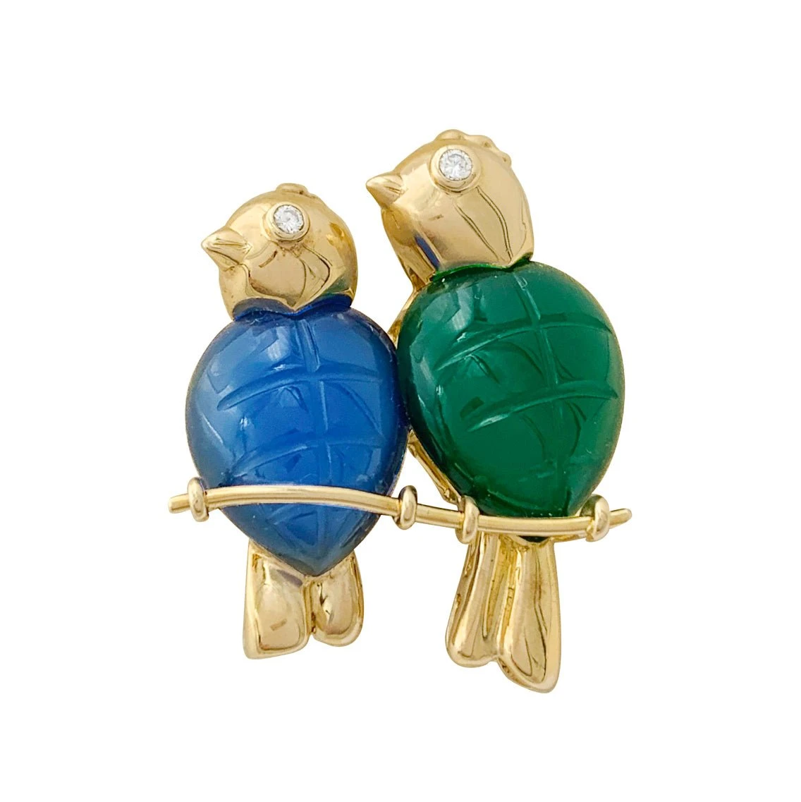 Miller Broche Cartier "Les Inséparables" Or Jaune, Diamants, Pierres De Couleur 3 Miller Broche Cartier "Les Inséparables" Or Jaune, Diamants, Pierres De Couleur – Image 3