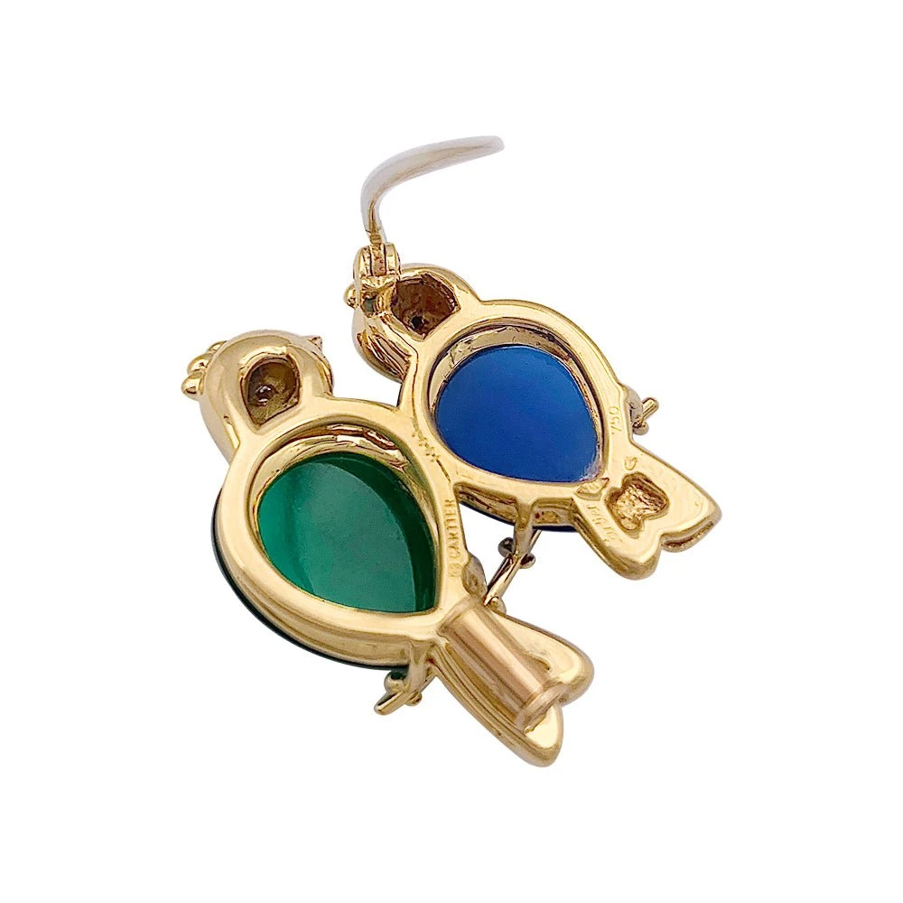 Miller Broche Cartier "Les Inséparables" Or Jaune, Diamants, Pierres De Couleur 5 Miller Broche Cartier "Les Inséparables" Or Jaune, Diamants, Pierres De Couleur – Image 5