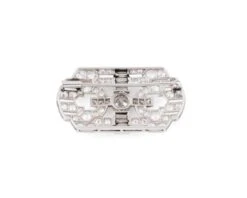 Broche Plaque En Platine Et Diamants -Castafiore Boutique broche plaque en platine et diamants 953489