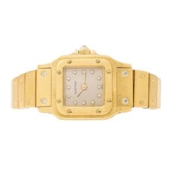 Cartier Montre Automatique Santos Or Jaune Diamant -Castafiore Boutique cartier montre automatique santos or jaune diamant 833046