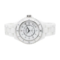 Montre Mécanique CHANEL "J12" En Céramique Et Diamants 11 Montre Mécanique CHANEL "J12" En Céramique Et Diamants -Castafiore Boutique chanel montre j12 ceramique 395577