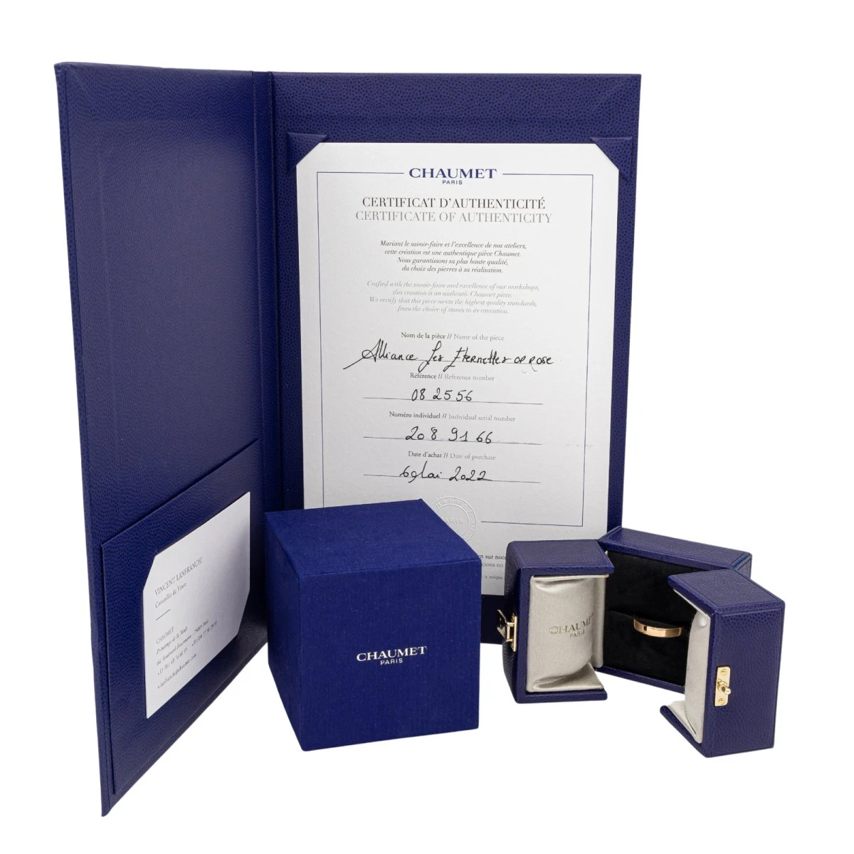 Chaumet Bague Alliance Rubans Or Rose Diamant 7 Chaumet Bague Alliance Rubans Or Rose Diamant – Image 7