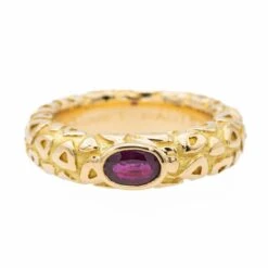 Chaumet Bague JoncOr Jaune Rubis