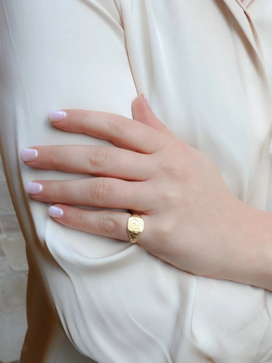 Chevalière Art Nouveau Or Jaune 8 Chevalière Art Nouveau Or Jaune – Image 8