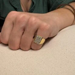 Chevalière En Or Et Diamants -Castafiore Boutique chevaliere en or et diamants 554917