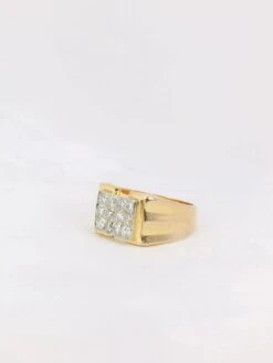 Chevalière Vintage Or Plateau De Diamants -Castafiore Boutique chevaliere vintage or plateau de diamants 844681