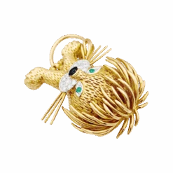 Miller Clip VAN CLEEF & ARPELS, "Lion Ebouriffé" En Or Jaune, émeraude Et Diamants 10 Miller Clip VAN CLEEF & ARPELS, "Lion Ebouriffé" En Or Jaune, émeraude Et Diamants -Castafiore Boutique clip van cleef arpels lion ebouriffe en or jaune emeraude et diamants 199022