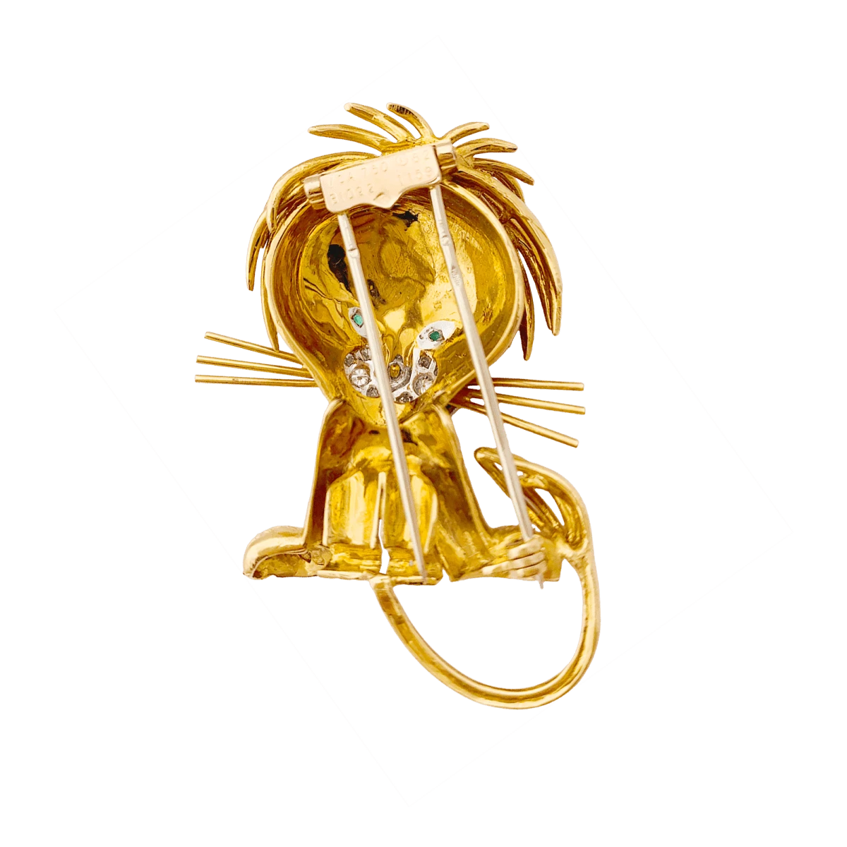 Miller Clip VAN CLEEF & ARPELS, "Lion Ebouriffé" En Or Jaune, émeraude Et Diamants 6 Miller Clip VAN CLEEF & ARPELS, "Lion Ebouriffé" En Or Jaune, émeraude Et Diamants – Image 6