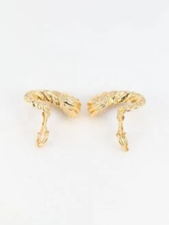 Clips D'oreilles Créoles Vintage En Or Jaune 14 Clips D'oreilles Créoles Vintage En Or Jaune -Castafiore Boutique clips doreilles creoles vintage en or jaune 192299