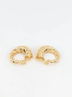 Clips D'oreilles Créoles Vintage En Or Jaune 16 Clips D'oreilles Créoles Vintage En Or Jaune -Castafiore Boutique clips doreilles creoles vintage en or jaune 209348