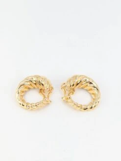 Clips D'oreilles Créoles Vintage En Or Jaune 13 Clips D'oreilles Créoles Vintage En Or Jaune -Castafiore Boutique clips doreilles creoles vintage en or jaune 272892