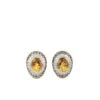 Clips D’oreilles Vintage En Or, Citrines, Diamants Blancs Et Champagne -Castafiore Boutique clips doreilles vintage en or citrines diamants blancs et champagne 517655