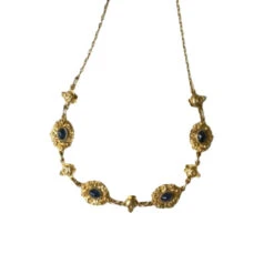 Collier Ancien Draperie Or Jaune Et Saphir -Castafiore Boutique collier ancien draperie or jaune et saphir 736103