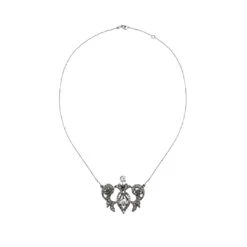 Collier Art Nouveau En Platine, Or Blanc Et Diamants
