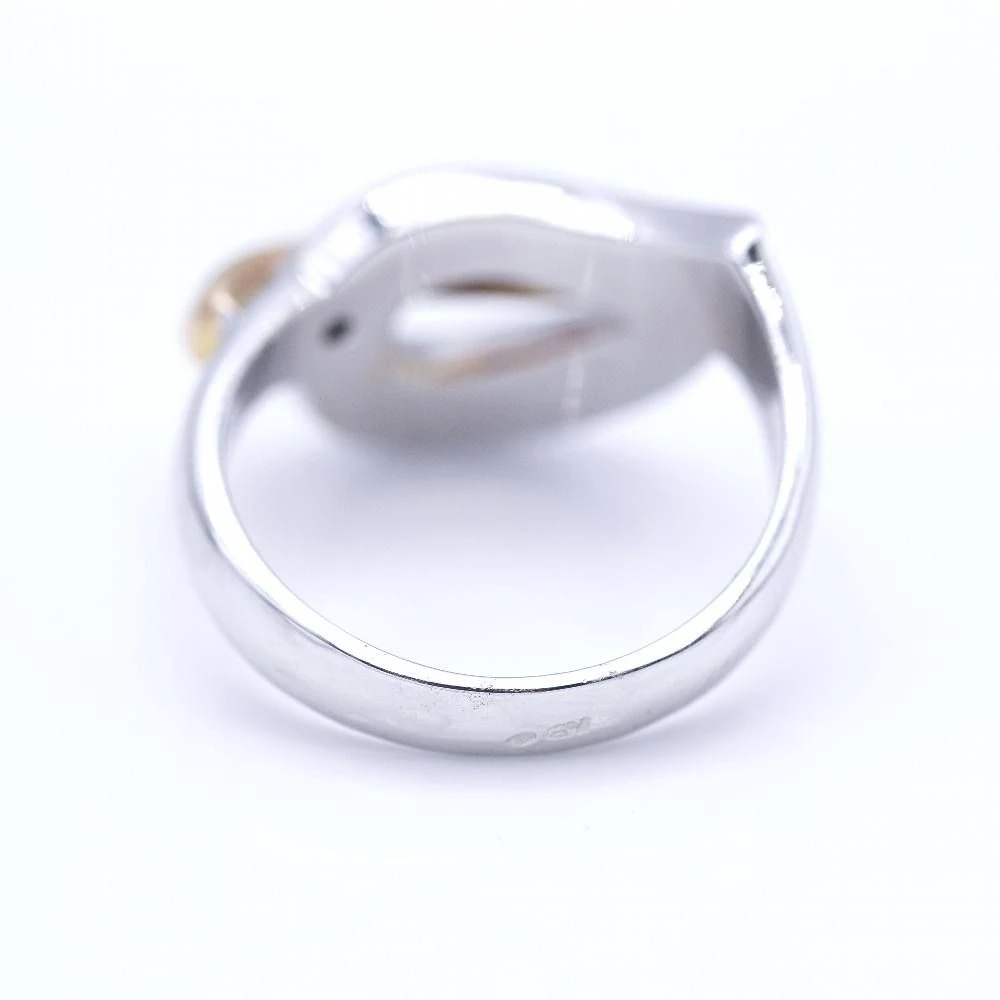 Bague Pavée En Or Rose Et Blanc Et Diamants 3 Bague Pavée En Or Rose Et Blanc Et Diamants – Image 3