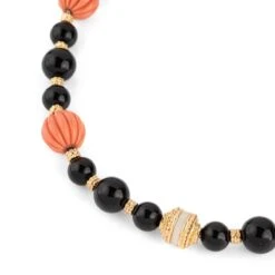 Collier BOUCHERON En Or Jaune, Onyx Et Corail -Castafiore Boutique collier boucheron en or jaune onyx et corail 558254