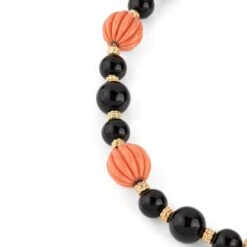 Collier BOUCHERON En Or Jaune, Onyx Et Corail -Castafiore Boutique collier boucheron en or jaune onyx et corail 952391