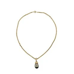 Collier Pendentif BOUCHERON En Or Jaune, Perle Et Diamants