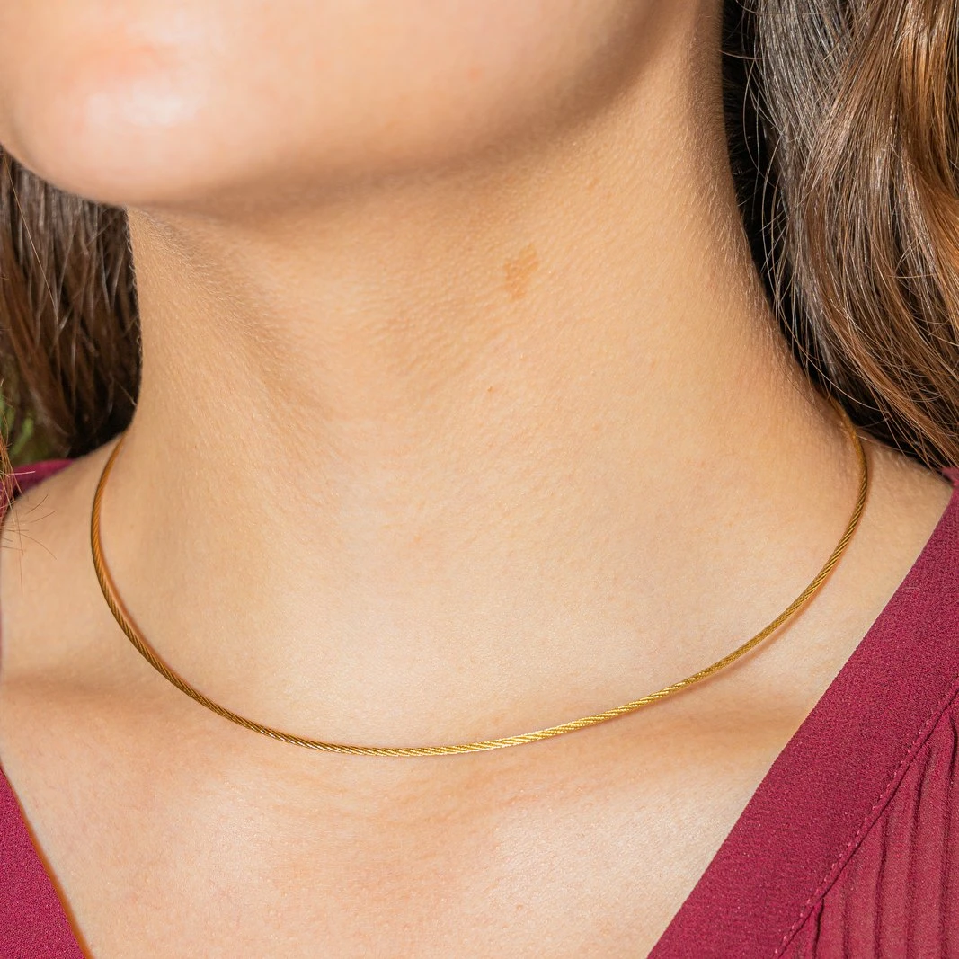 Collier Câble FRED "Force 10" En Or Jaune 2 Collier Câble FRED "Force 10" En Or Jaune – Image 2