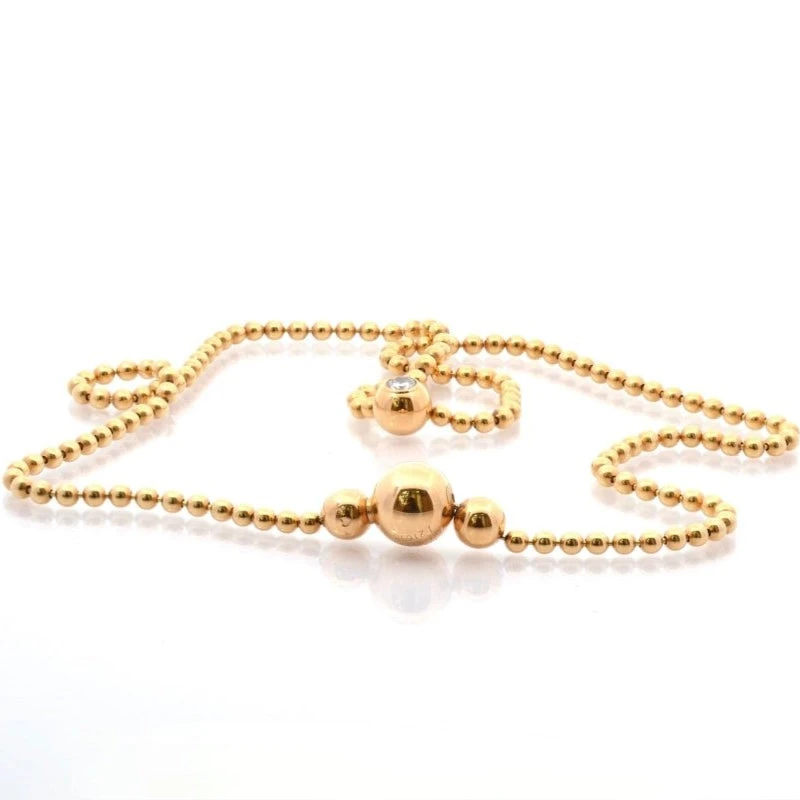 Collier Perles CARTIER "Draperie" En Or Jaune Et Diamant 2 Collier Perles CARTIER "Draperie" En Or Jaune Et Diamant – Image 2