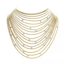 Miller Collier CARTIER "Draperie De Décolleté" En Or Jaune, Or Blanc, Perles Et Diamants