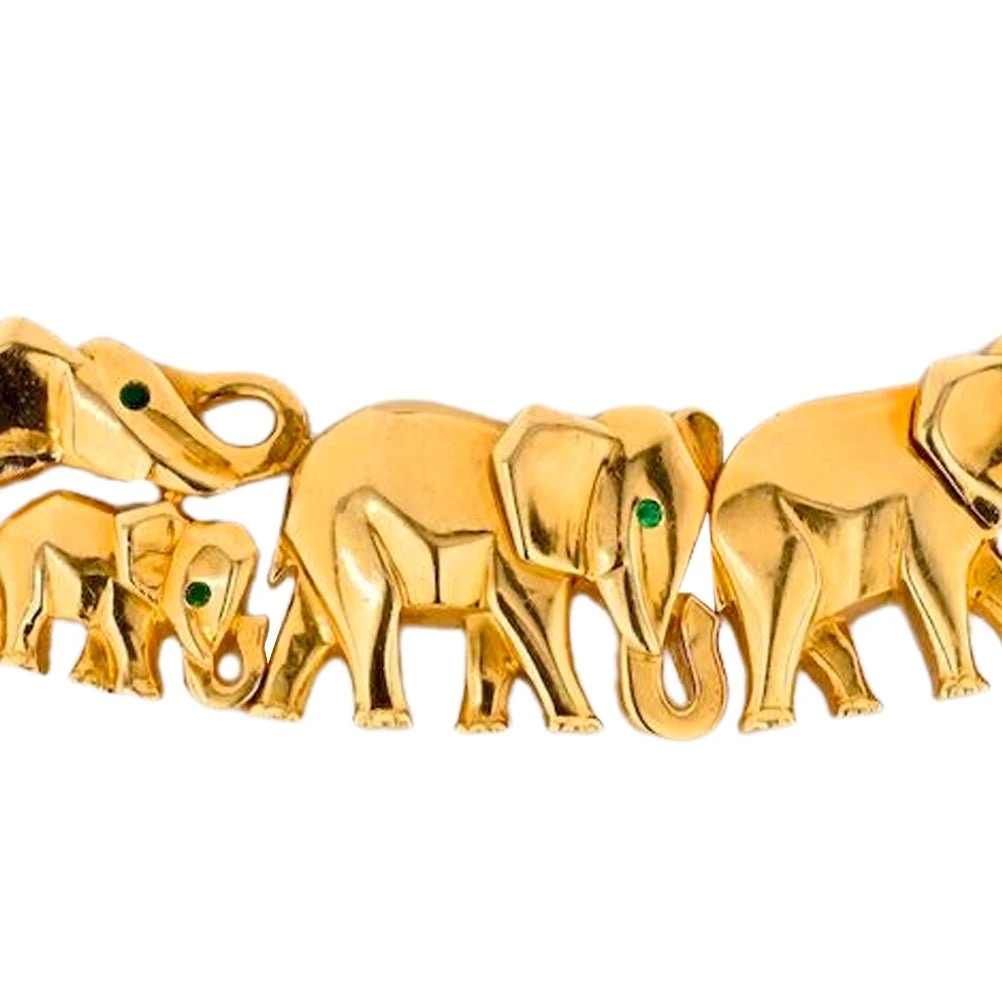 Collier CARTIER "Khandy" En Or Jaune Et émeraudes 2 Collier CARTIER "Khandy" En Or Jaune Et émeraudes – Image 2