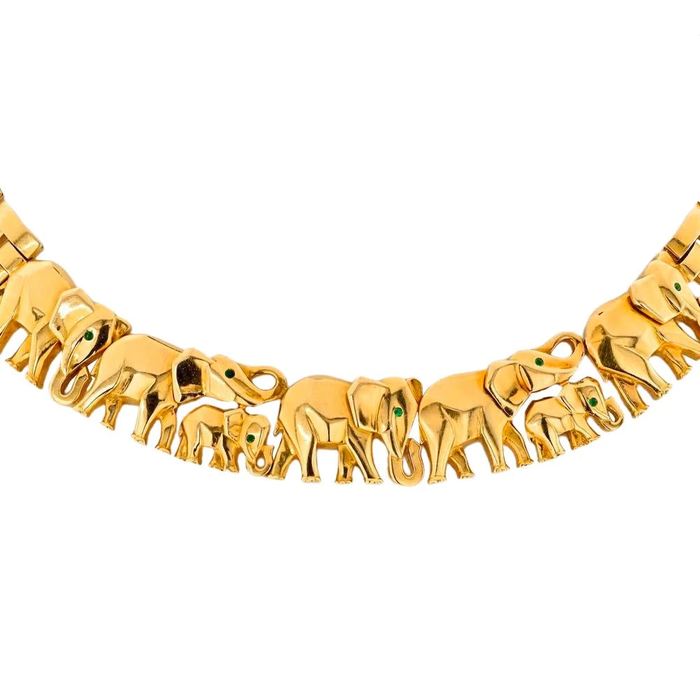 Collier CARTIER "Khandy" En Or Jaune Et émeraudes 1 Collier CARTIER "Khandy" En Or Jaune Et émeraudes