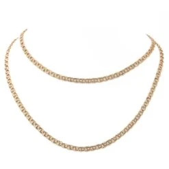 Collier Chaîne Double En Or Jaune