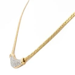 Collier Chaîne Deux Ors Et Diamants -Castafiore Boutique collier chaine en 2 ors et diamants 329003