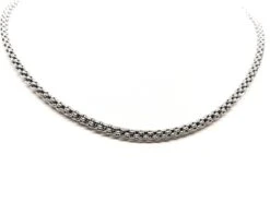 Collier Chaîne FOPE Maille Popcorn En Or Blanc