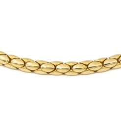 Collier Chaîne Grain De Riz En Or Jaune Et Rubis -Castafiore Boutique collier chaine grain de riz en or jaune et rubis 594583