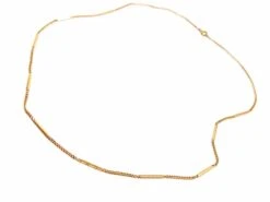 Collier Chaîne Maille Alternée En Or Rose -Castafiore Boutique collier chaine maille alternee en or rose 909891