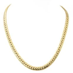 Collier Chaîne Maille Anglaise En Or Jaune