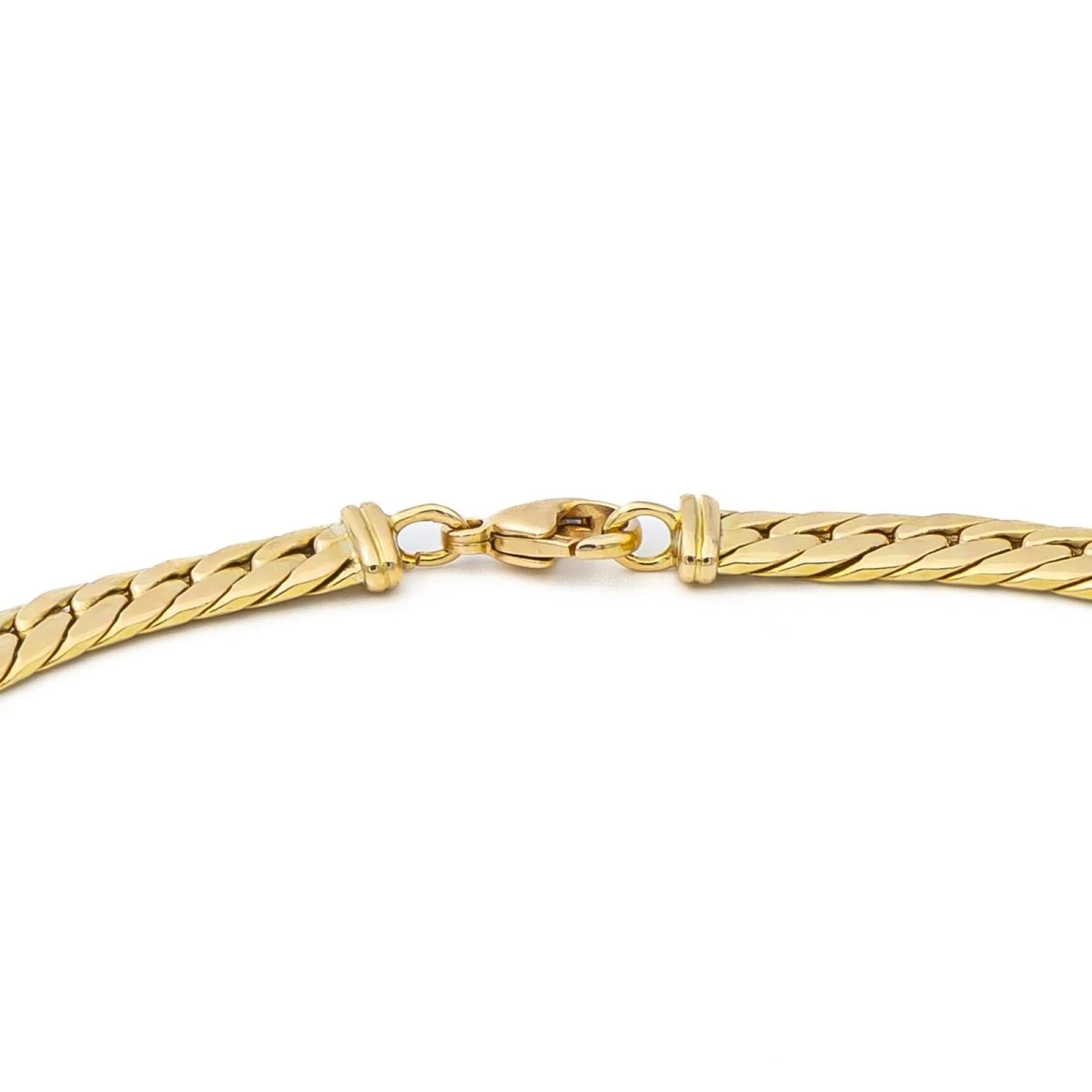 Collier Chaîne Maille Anglaise En Or Jaune 4 Collier Chaîne Maille Anglaise En Or Jaune – Image 4
