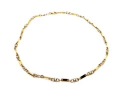 Collier Chaîne Maille Fantaisie En 2 Ors
