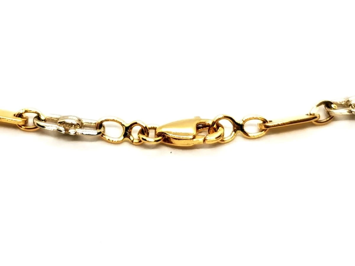 Collier Chaîne Maille Fantaisie En 2 Ors 5 Collier Chaîne Maille Fantaisie En 2 Ors – Image 5
