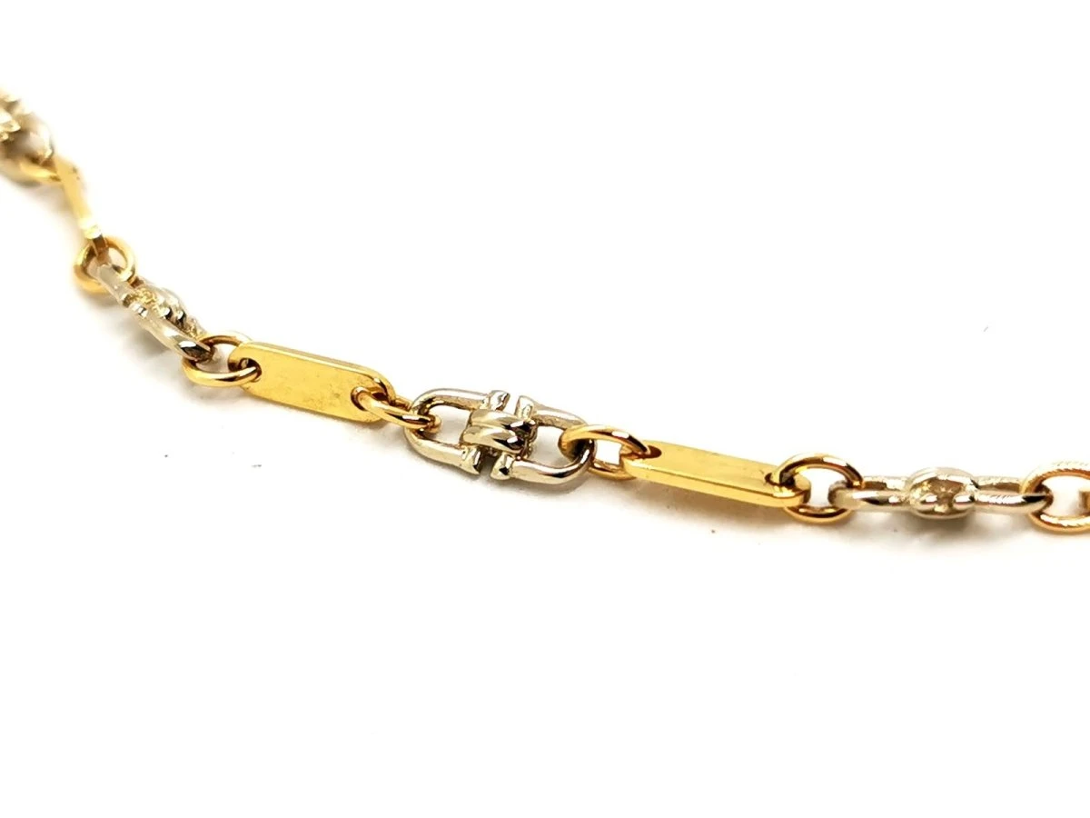 Collier Chaîne Maille Fantaisie En 2 Ors 3 Collier Chaîne Maille Fantaisie En 2 Ors – Image 3