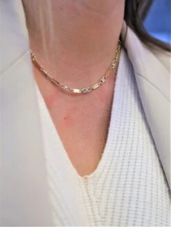 Collier Chaîne Maille Fantaisie En 2 Ors 13 Collier Chaîne Maille Fantaisie En 2 Ors -Castafiore Boutique collier chaine maille fantaisie en 2 ors 965707