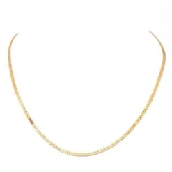 Collier Chaîne Maille Fantaisie En Or Jaune