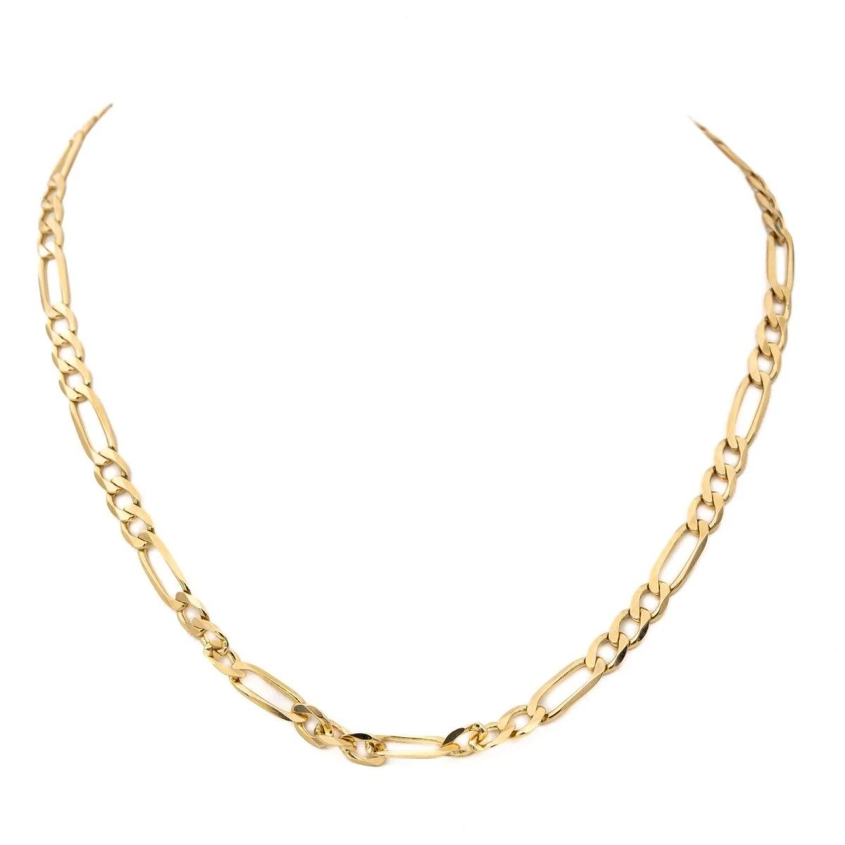 Collier Chaîne Maille Figaro En Or Jaune 1 Collier Chaîne Maille Figaro En Or Jaune