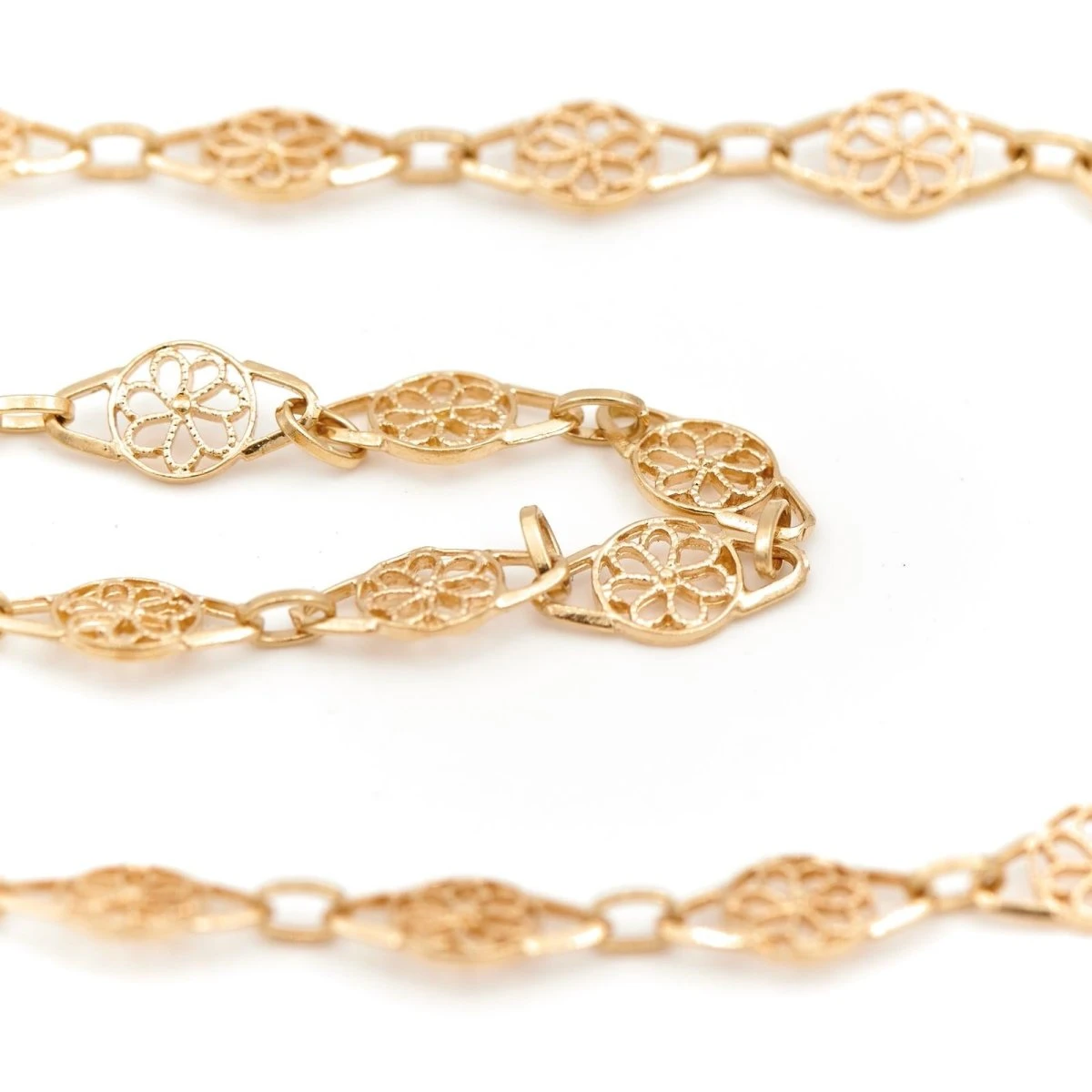 Collier Chaîne Maille Filigrane En Or Jaune 5 Collier Chaîne Maille Filigrane En Or Jaune – Image 5