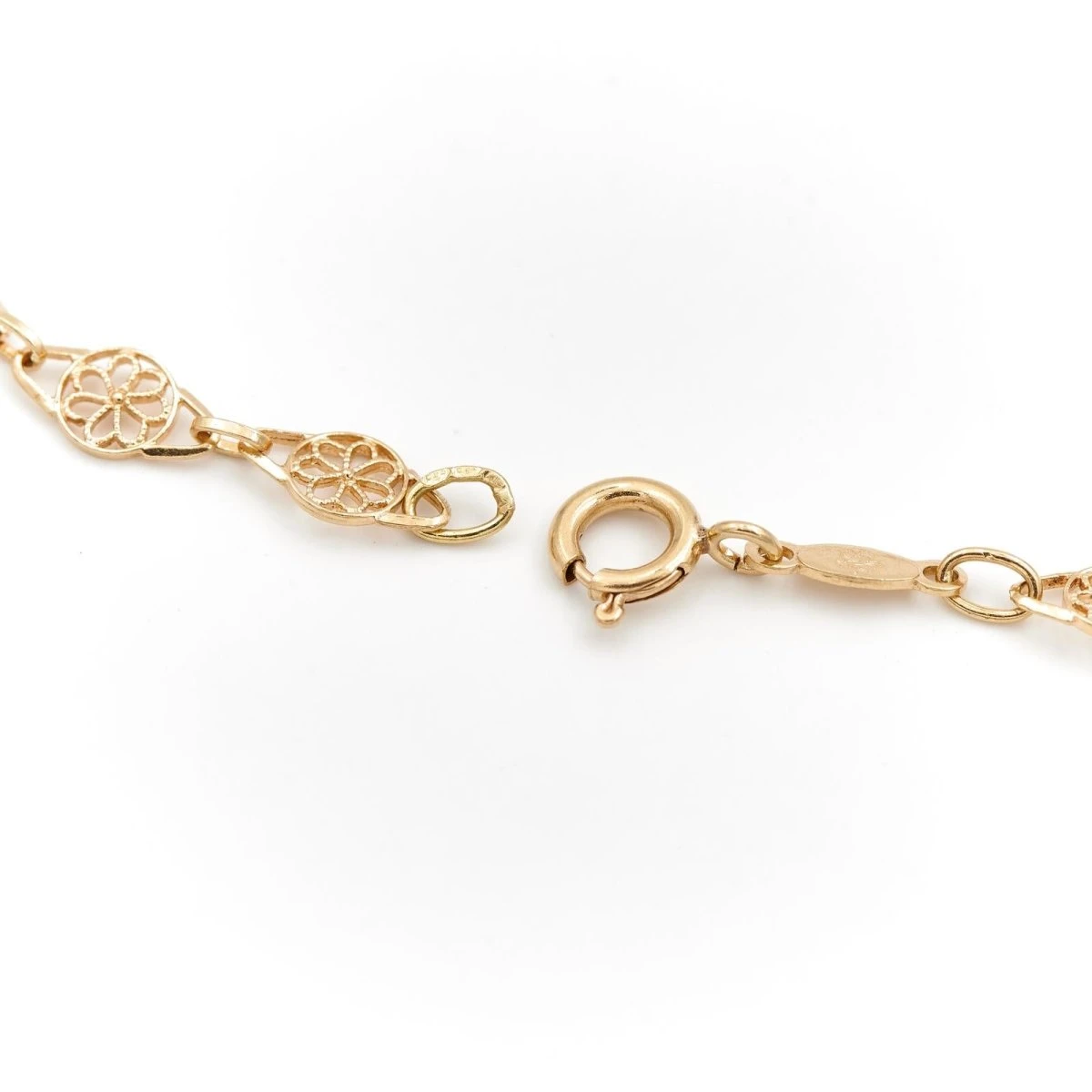 Collier Chaîne Maille Filigrane En Or Jaune 6 Collier Chaîne Maille Filigrane En Or Jaune – Image 6