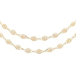 Collier Chaîne Maille Filigrane En Or Jaune