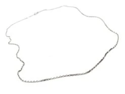 Collier Chaîne Maille Forçat En Or Blanc